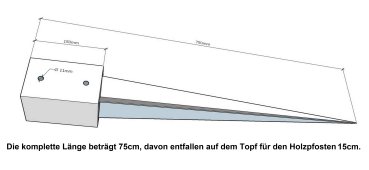 Einschlaghülse für Pfosten 120x120 mm